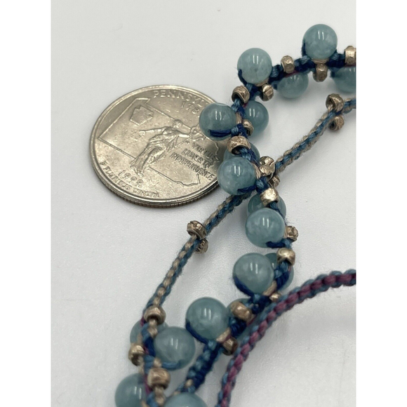Chan Luu 925 Green Aventurine Beaded Braided Boho Hippie Wrap Necklace/Bracelet - Picture 8 of 8